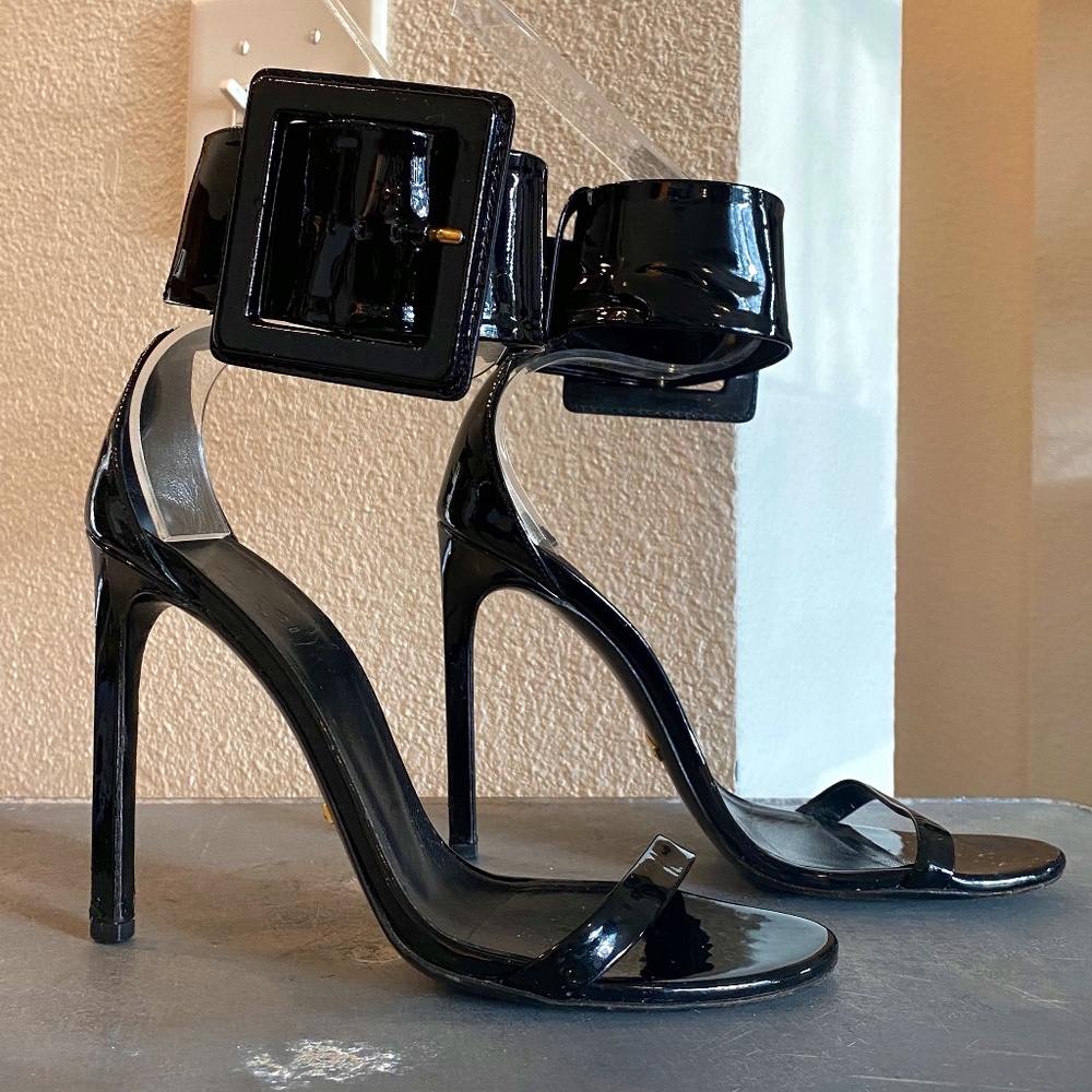 Gucci Victoire Buckle High Heel Sandals